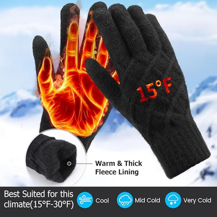 Unisex ArcticTap thermal touchscreen gloves, ideal for sports, running, and daily cold weather wear.