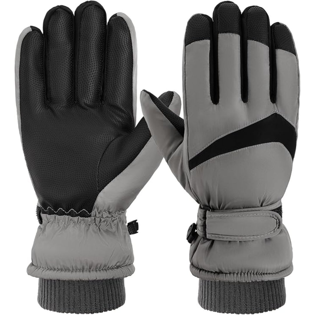 Thermal touchscreen gloves for men & women, cozy fleece lining keeps hands warm in winter.