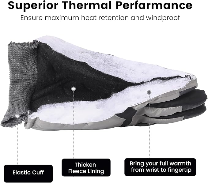 Cozy fleece-lined winter gloves for cold weather, touchscreen compatible for all your devices.