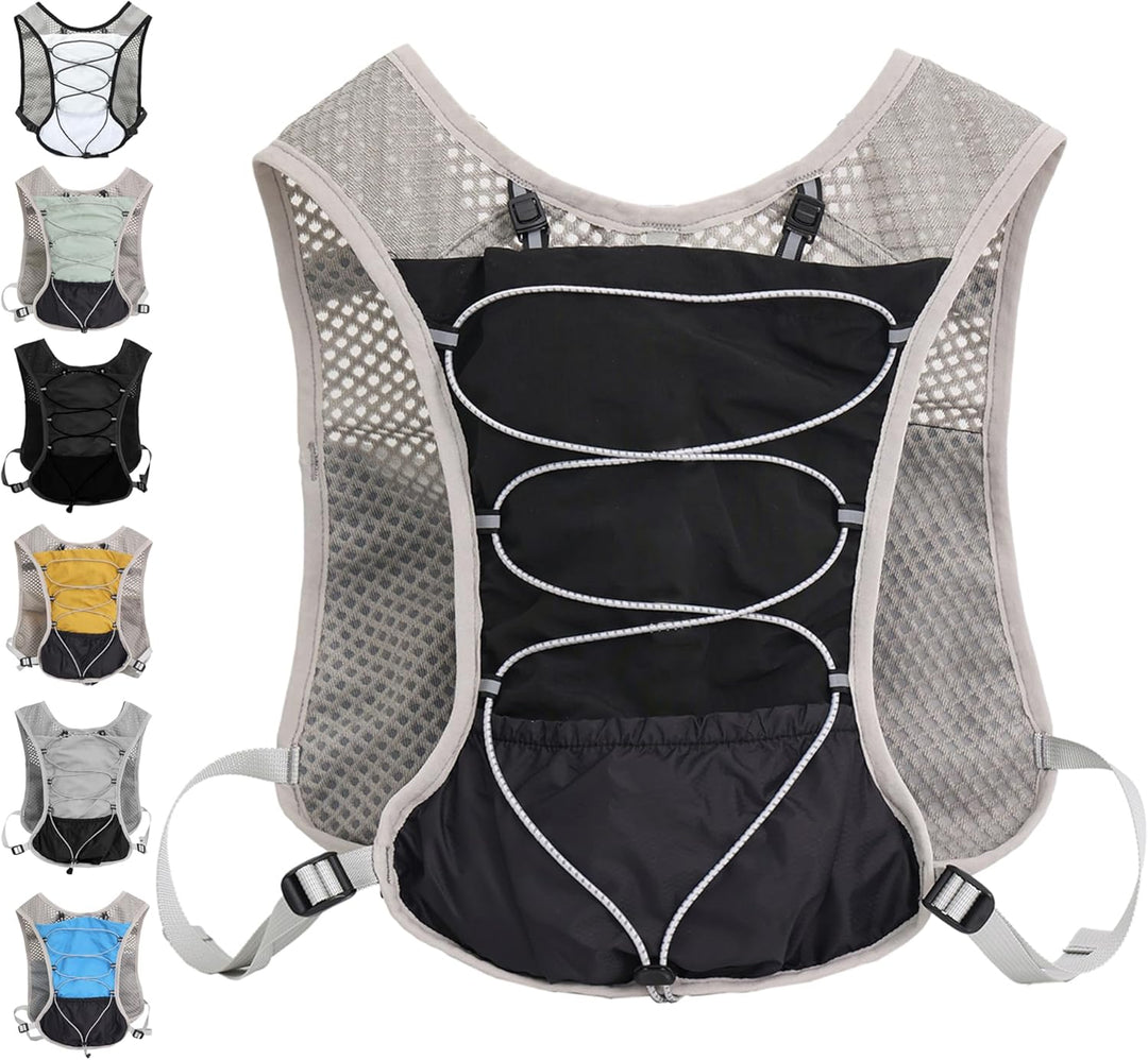 Comfortable trail running vest, unisex design, 2L hydration bladder for active lifestyles.