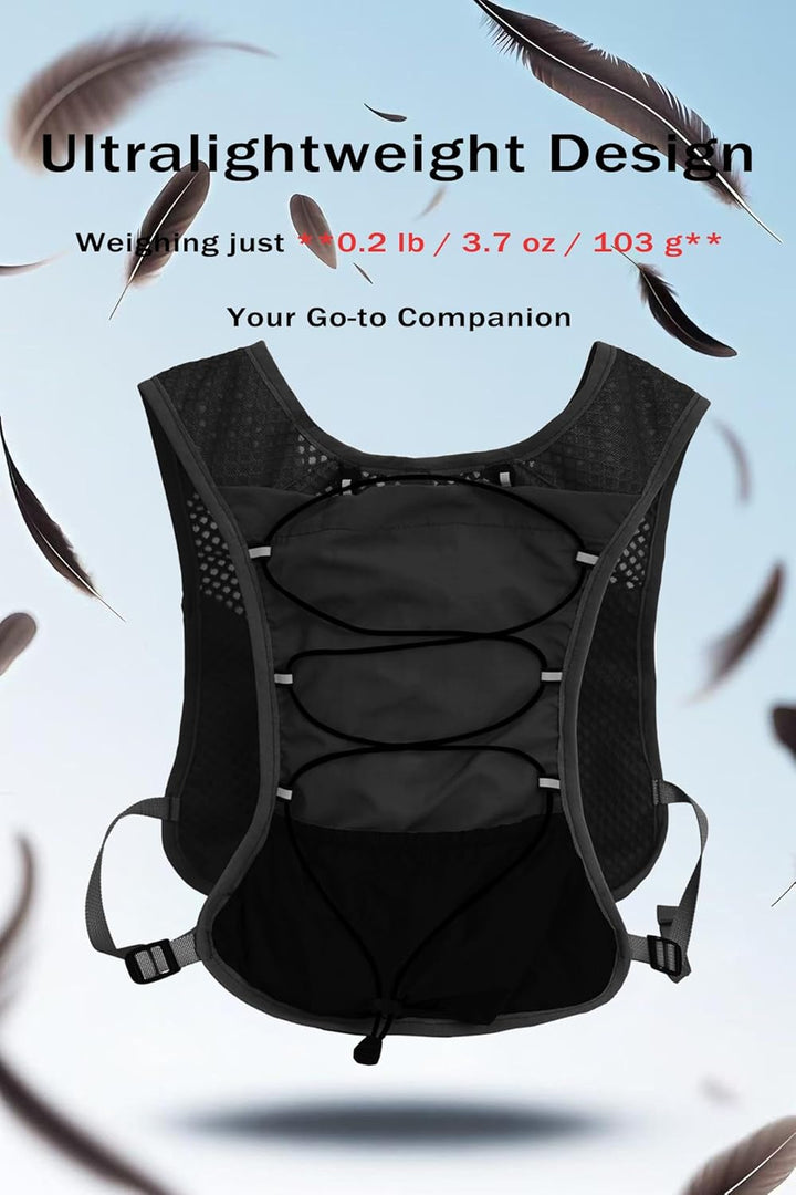 Dravien lightweight vest, 2-liter hydration, adjustable fit for cycling & hiking.