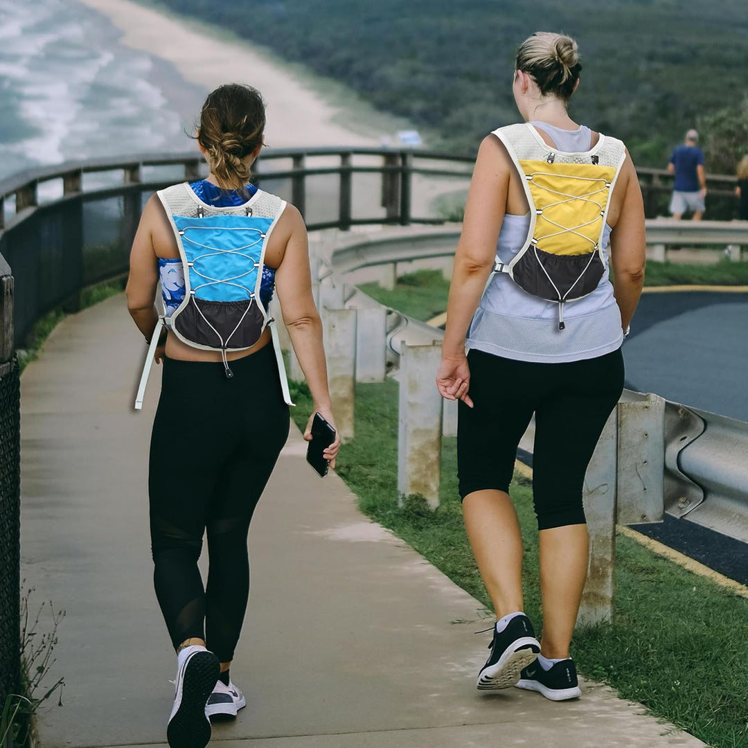 Lightweight trail running vest, 2-liter water bladder, perfect for outdoor hiking gear.