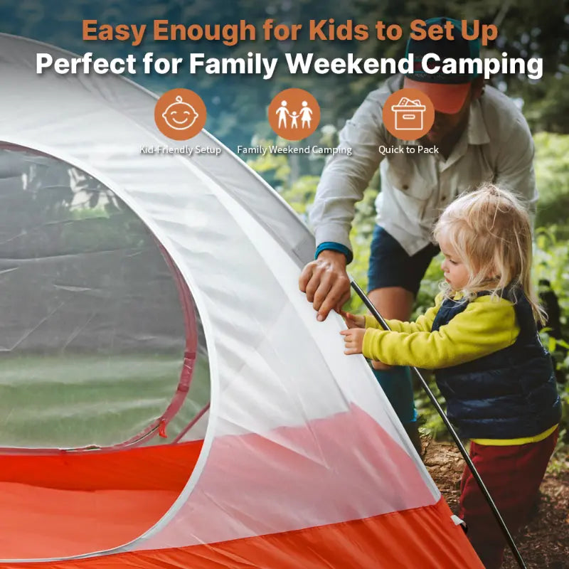 Compact and durable 1-2 person camping tent, waterproof for reliable outdoor shelter