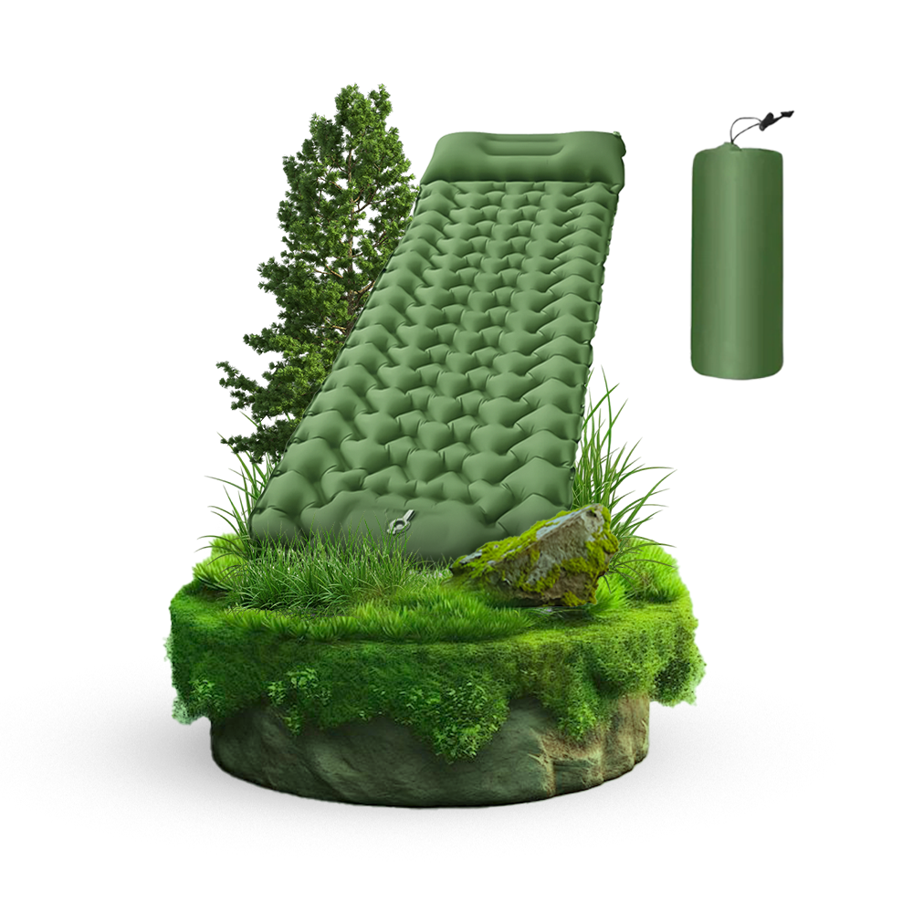Travel-friendly compact sleeping pad, lightweight air mattress for outdoor use