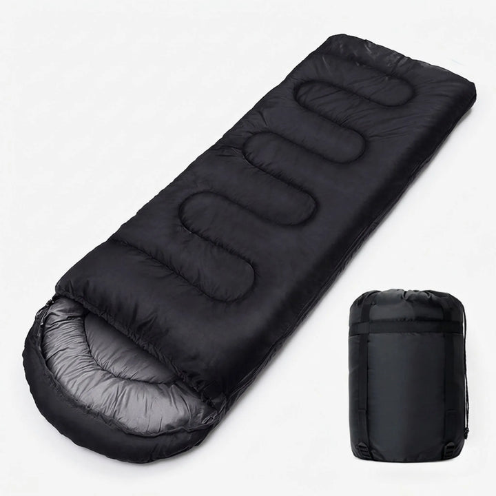 Ultralight envelope sleeping bag, perfect for backpacking & hiking. Compact, portable camping gear for adventurers.