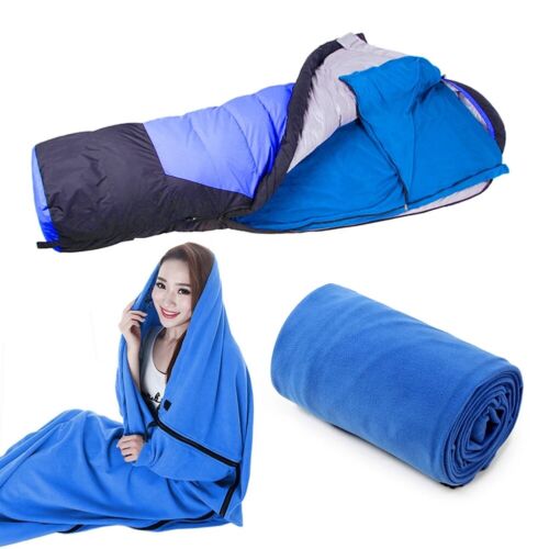 Unisex four-season sleeping bag, showing interior warmth, for camping and hiking