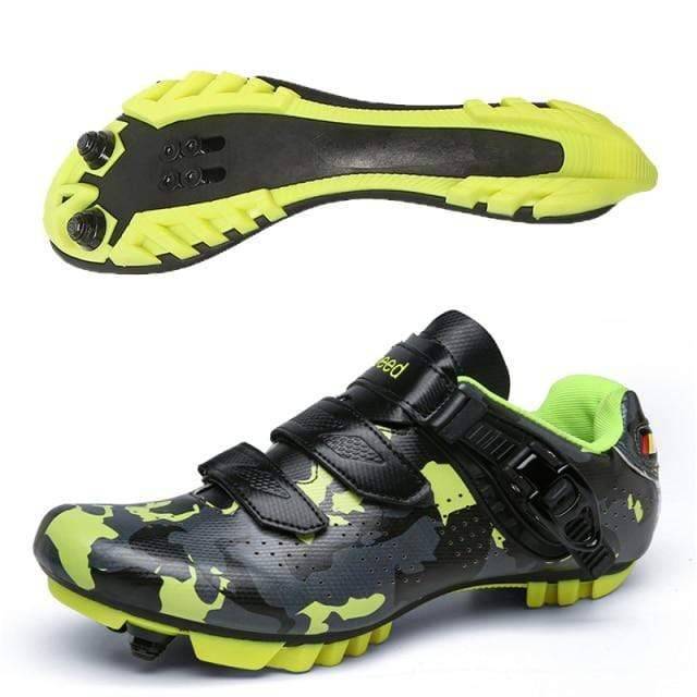 Sole of a unisex ultralight road cycling shoe, showing cleat compatibility and durable grip