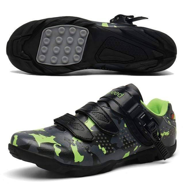 Unisex ultralight athletic footwear for cycling, front view, highlighting secure Velcro straps