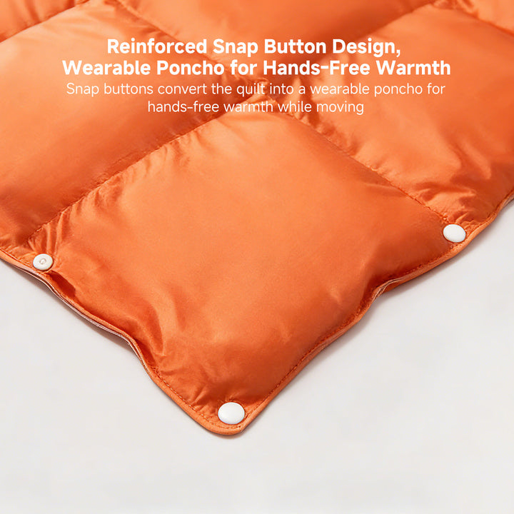 Unisex wearable camping blanket with a stuff sack, ideal for backpacking.