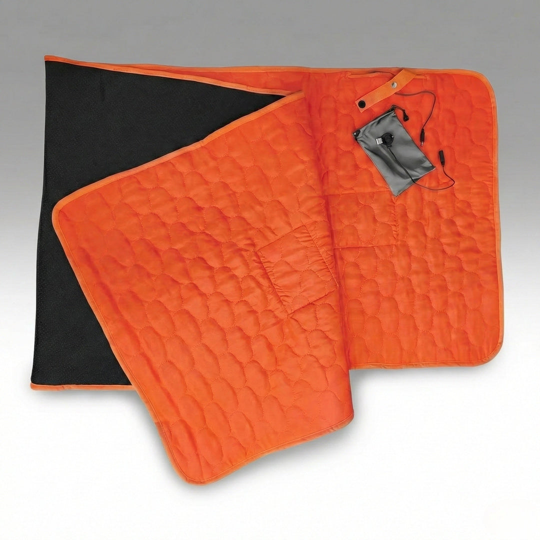 Unisex USB Heated Yoga Mat, portable electric warming pad for winter yoga & outdoor camping.