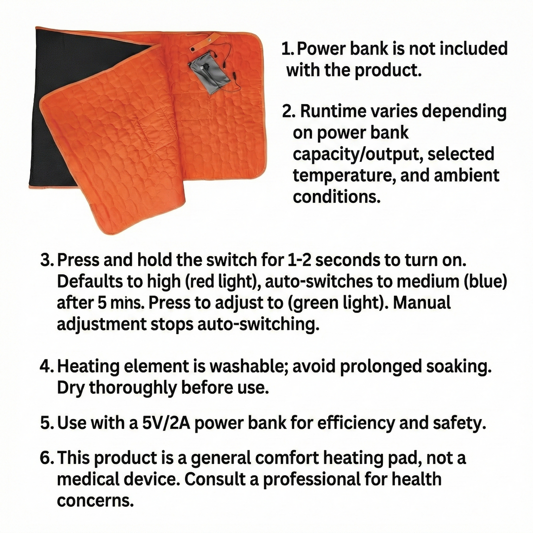 Image showing the USB port on the Heated Yoga Mat, for convenient power source connection.