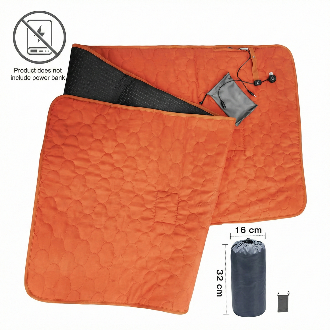 Close-up of the textured surface of the USB Heated Yoga Mat, ensuring grip during yoga poses.