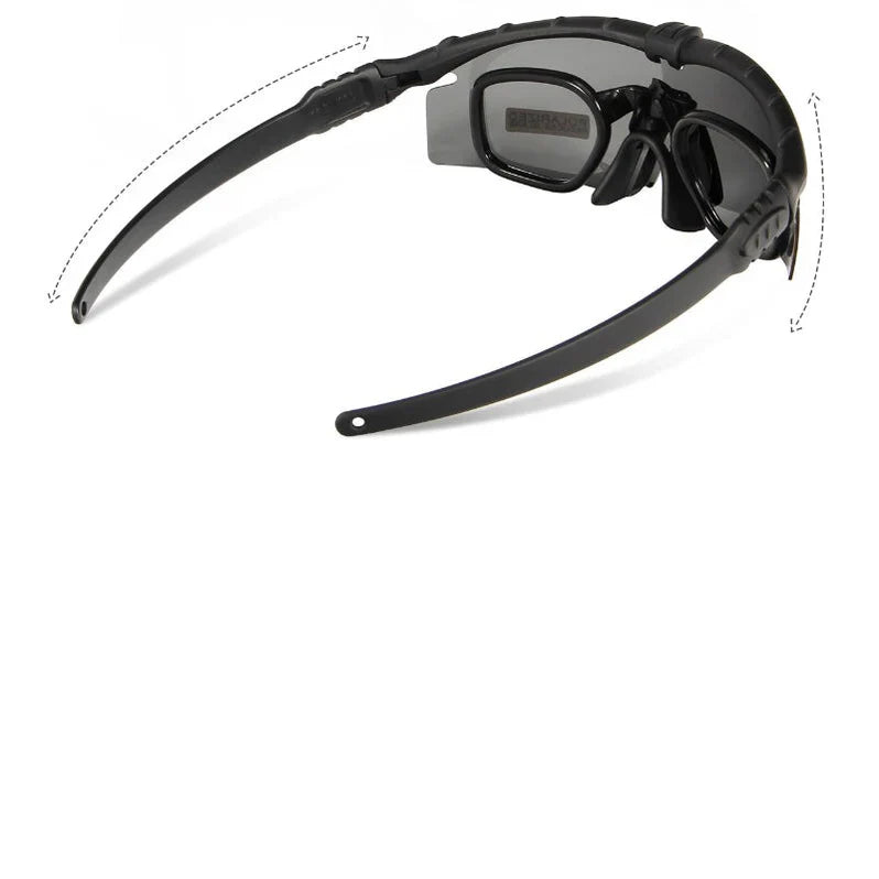 Tactical goggles for outdoor sports, unisex UV polarized for eye protection