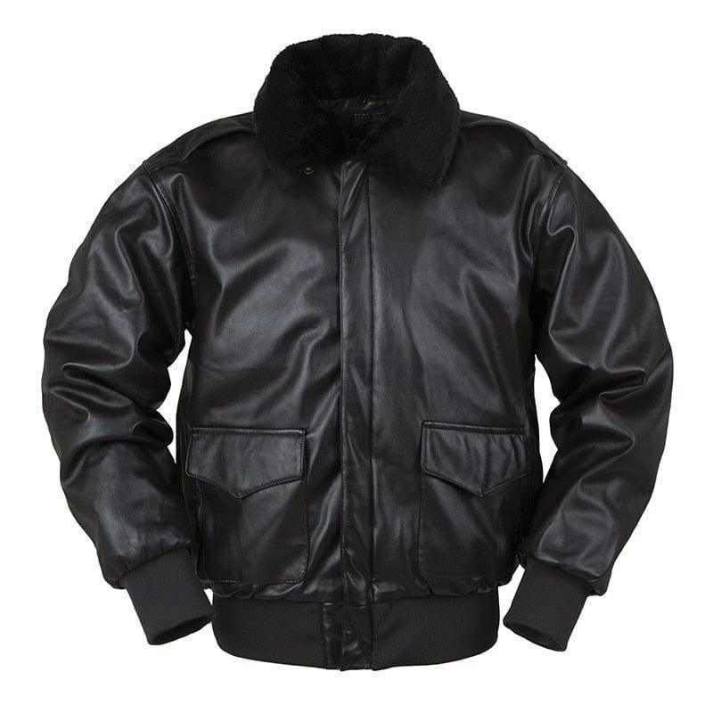 Stylish unisex bomber jacket, a faux leather letterman coat perfect for winter, front view