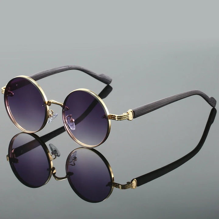 Stylish unisex round eyewear. Vintage design with essential UV protection against sun glare.