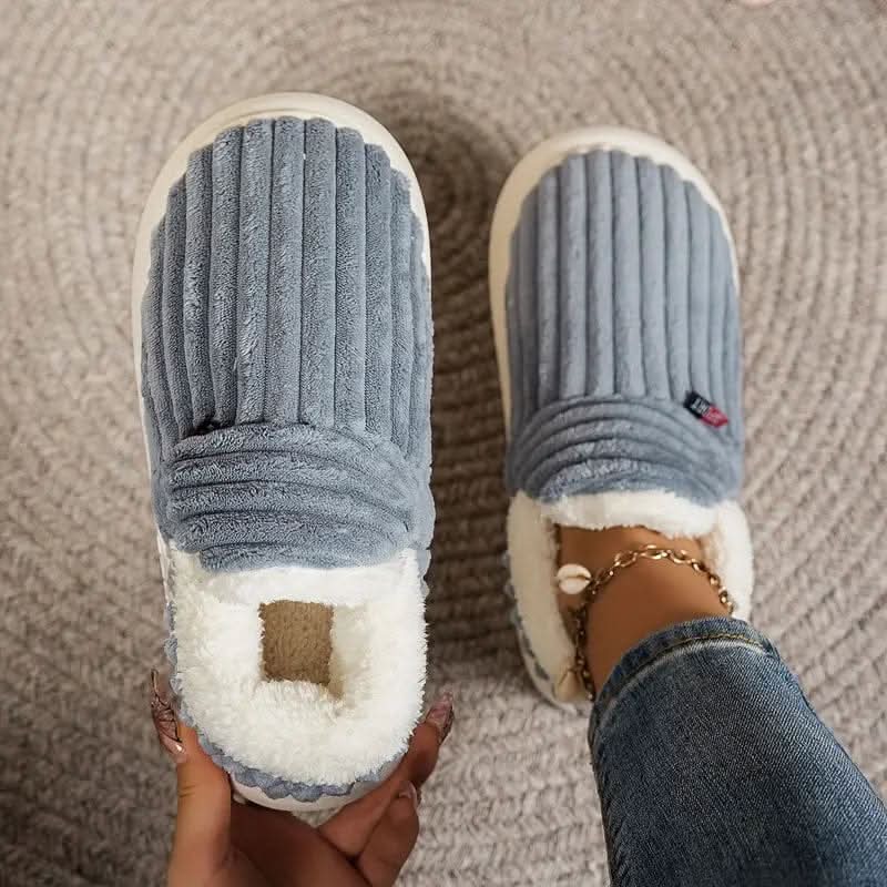 Plush thermal indoor slippers, unisex, designed for luxurious winter comfort.