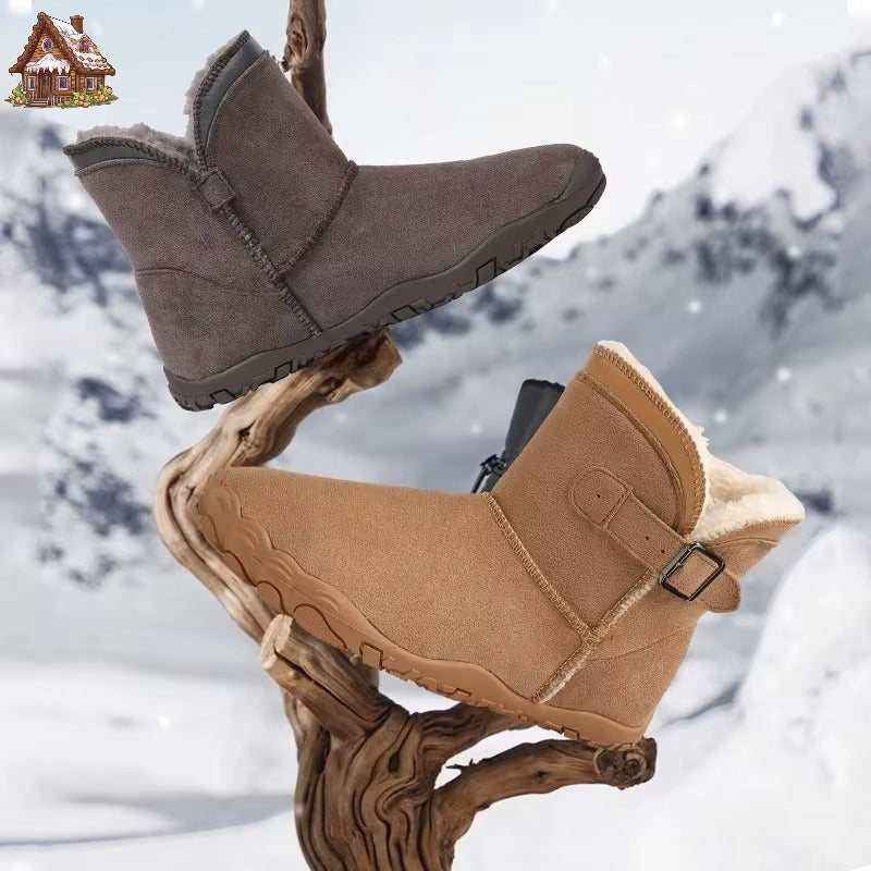 Cold weather protection barefoot boots, ensuring warmth & natural movement for outdoor wear.