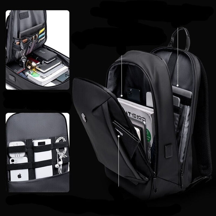 Durable water-resistant outdoor backpack with ergonomic design, ideal for hiking, camping & daily commute.