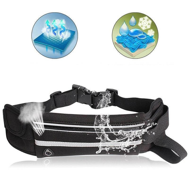 Two unisex water-resistant running belts, a 1+1 FREE fitness pack for active and outdoor lifestyles.