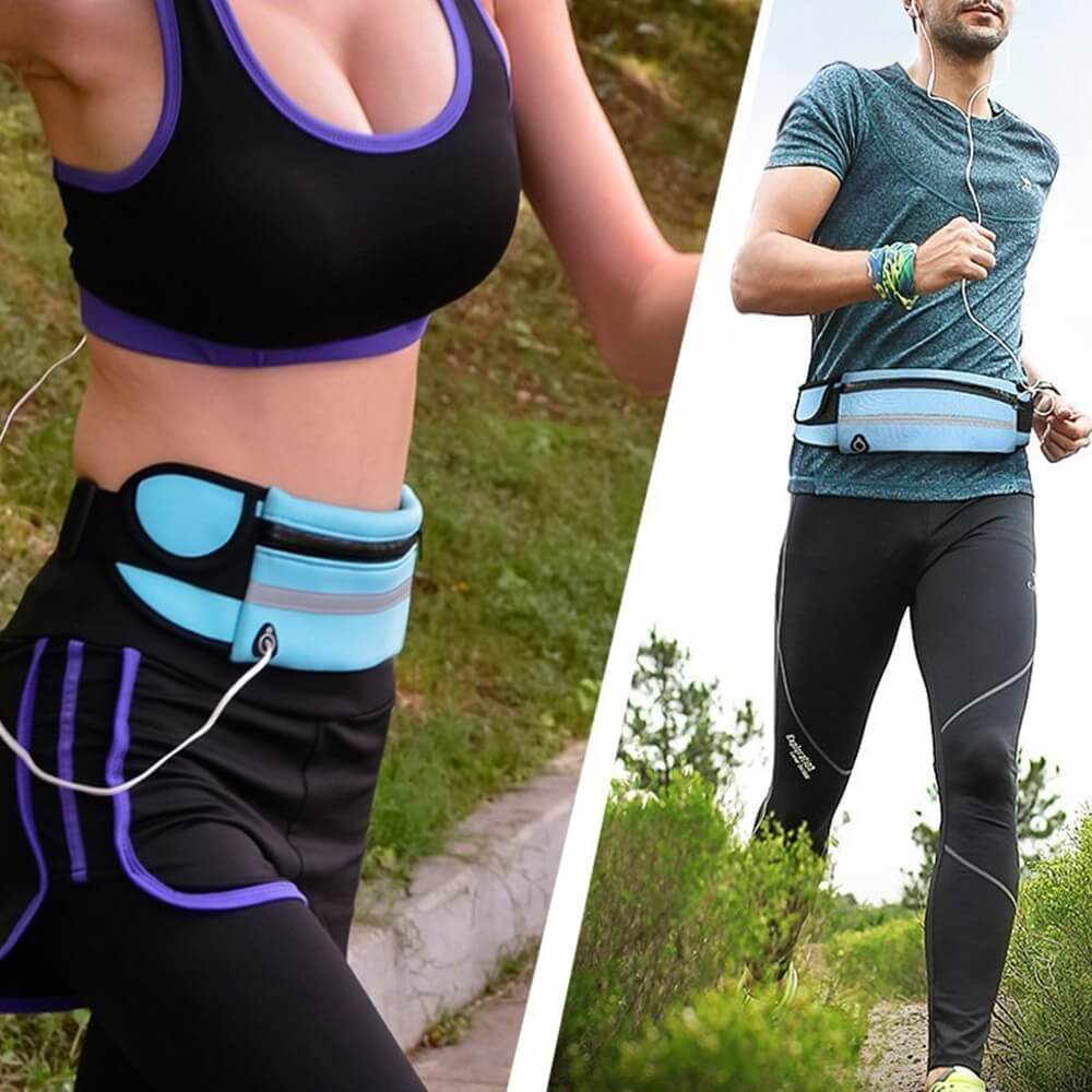 Get 2! Unisex water-resistant running belts. Fitness pack with secure phone storage for active lifestyles.