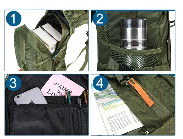 Versatile FieldGear water-resistant tactical backpack, durable design for hiking, camping & all outdoor adventures.