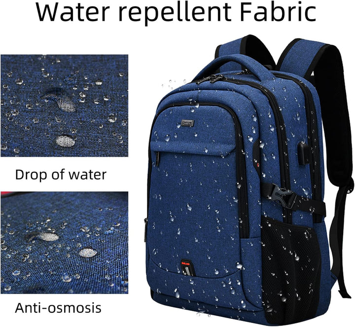 Organized anti-theft carry-on bag with USB charging, water-resistant, great for flights.