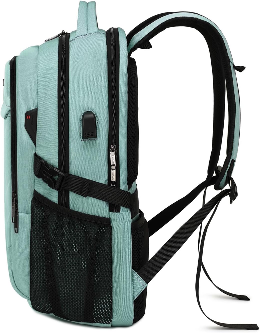Commuter laptop bag, unisex, water-resistant, secure & anti-theft, external USB charging port.
