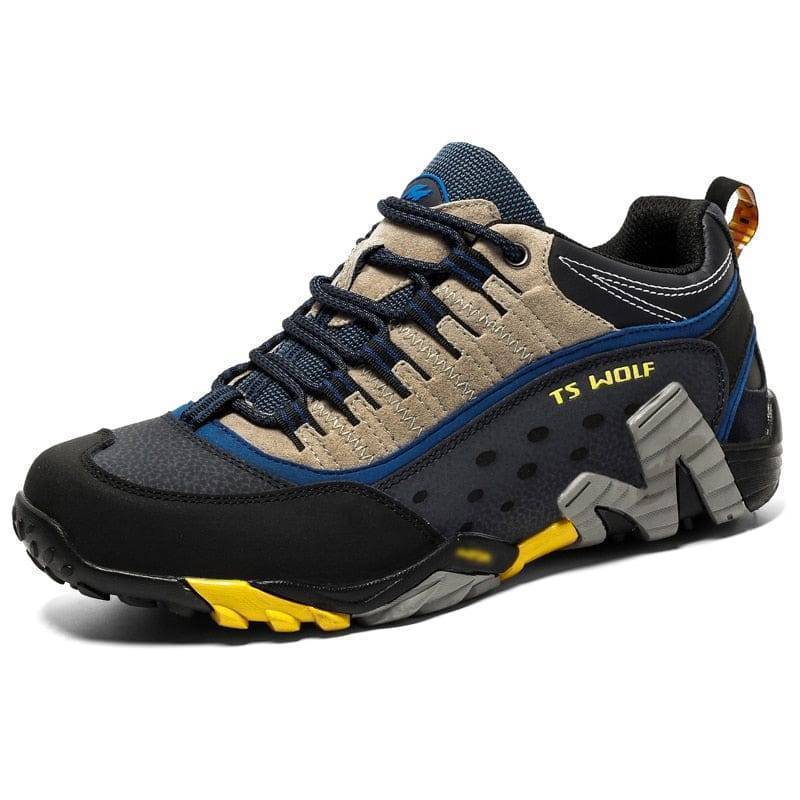 Unisex waterproof hiking boots with secure lacing system, designed for comfort