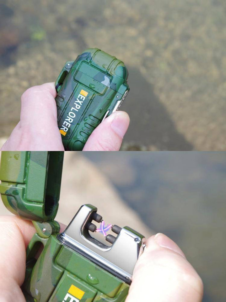 Compact USB lighter, flameless and windproof, great for camping and emergency kits
