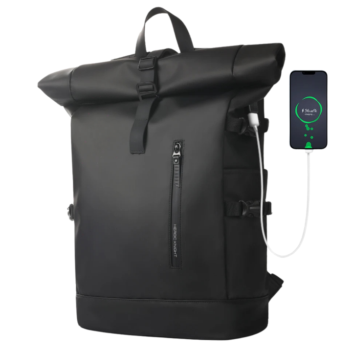 Unisex waterproof rolltop backpack for travel & commute