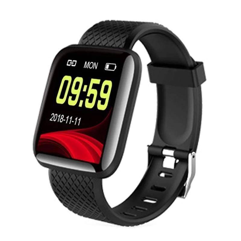 Unisex waterproof sport smartwatch with heart rate monitor and fitness tracking on wrist.