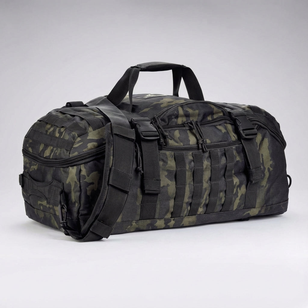 Durable Fortivoy tactical duffel bag, waterproof & spacious for travel and gym use.