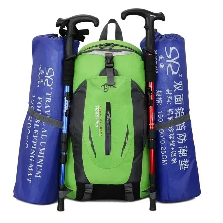 Adventure-ready waterproof hiking backpack, featuring secure multi-pockets for gear.