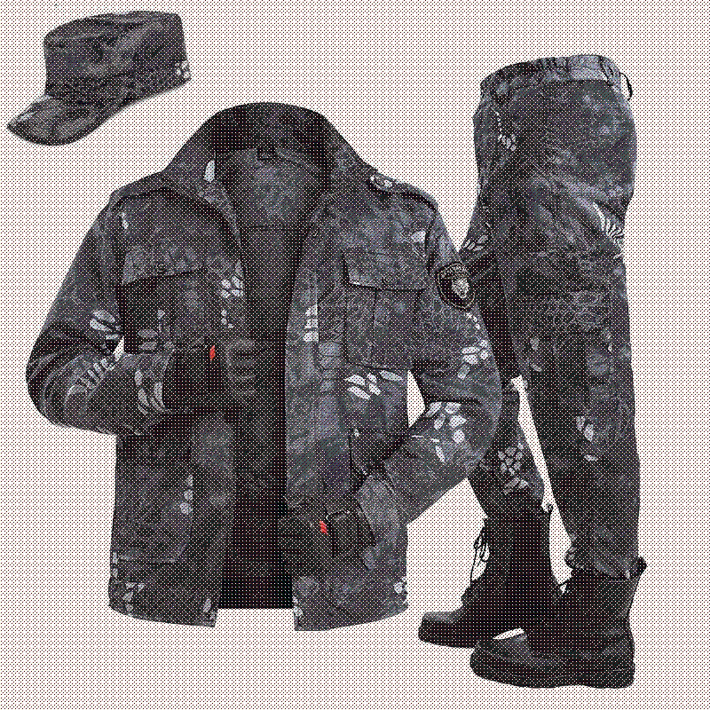Unisex waterproof windproof fishing clothing set, grey with black accents, ideal for outdoor fishing & camping.