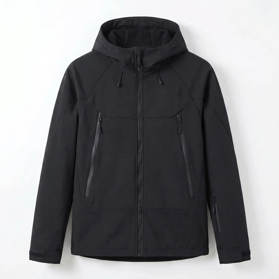 Rain-repellent & windproof unisex hooded jacket, ideal for versatile outdoor & travel activewear.