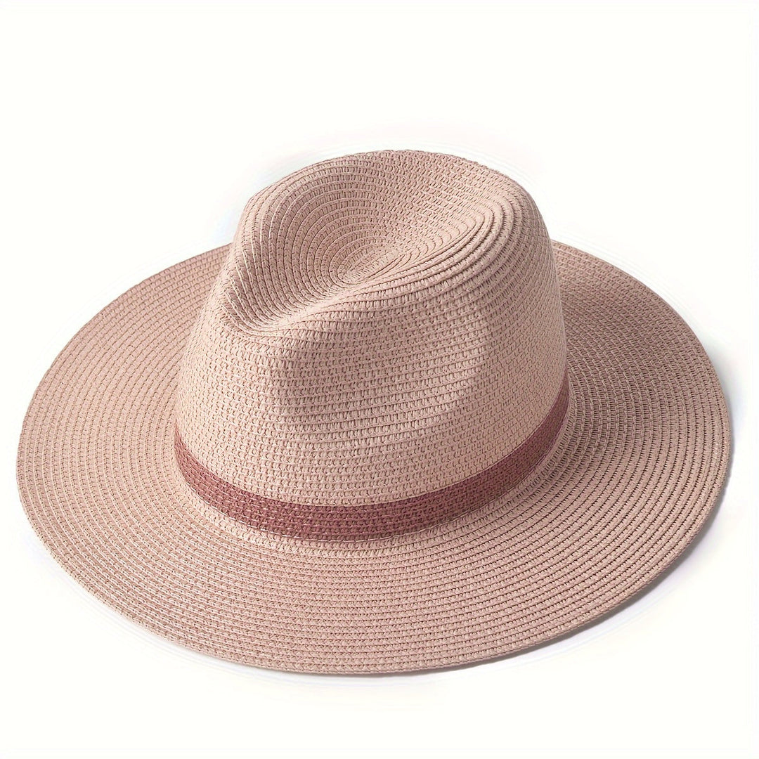UV protective wide brim sun hat, an essential beach and travel accessory.