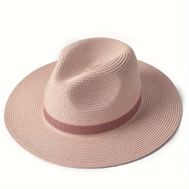 UV protective wide brim sun hat, an essential beach and travel accessory.