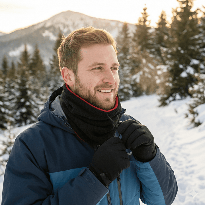 Cozy, windproof scarf offering ultimate warmth & protection for cold weather.