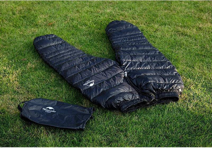 Full length image of unisex down insulated pants, suitable for extreme winter conditions