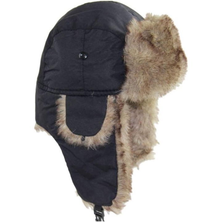 Unisex extreme cold winter trooper hat. Warm headwear with ear flaps for snow sports & outdoor protection.