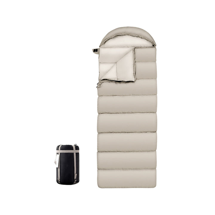 Hollow cotton filling keeps you warm in this portable unisex camping sleeping bag