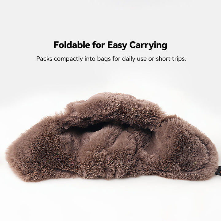 Warm gray trapper hat with adjustable strap, suitable for various head sizes and cold seasons