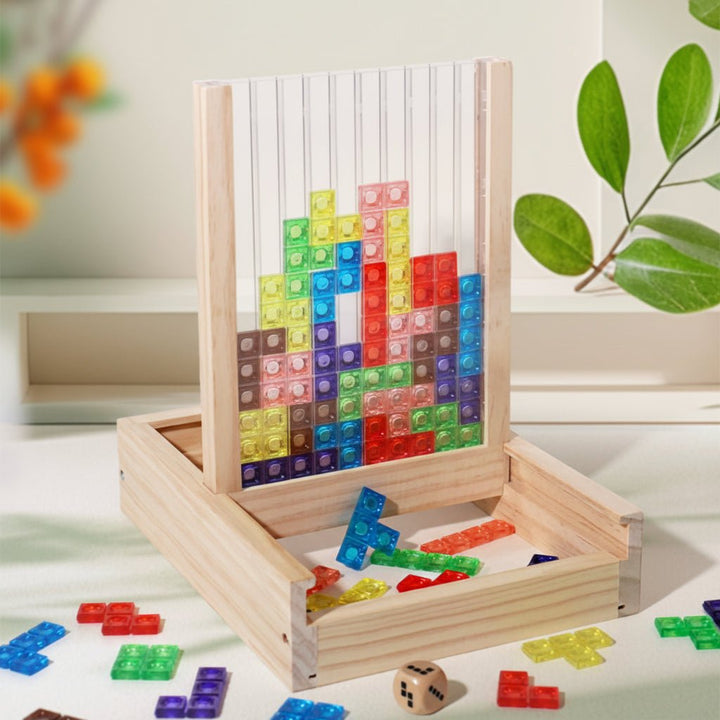 Unisex wooden logic puzzle for family fun & brain training. Eco-friendly educational toy for all ages.