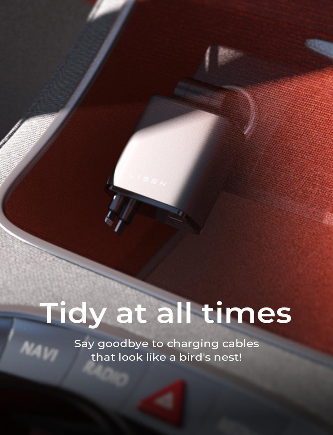 Get quick power on the go with this universal, retractable USB-C fast charging car adapter.