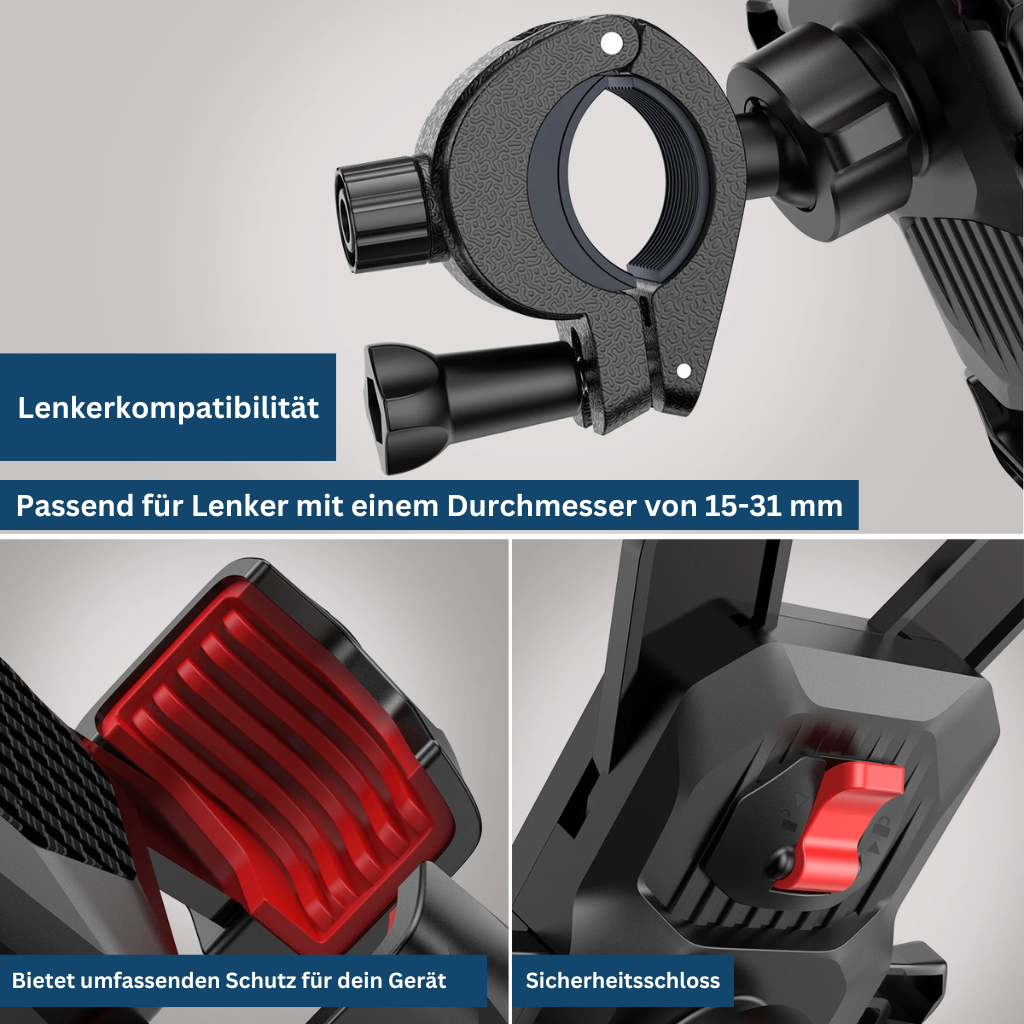 Universal car phone holder mount attached to a car's air vent, providing a stable hands-free phone solution.