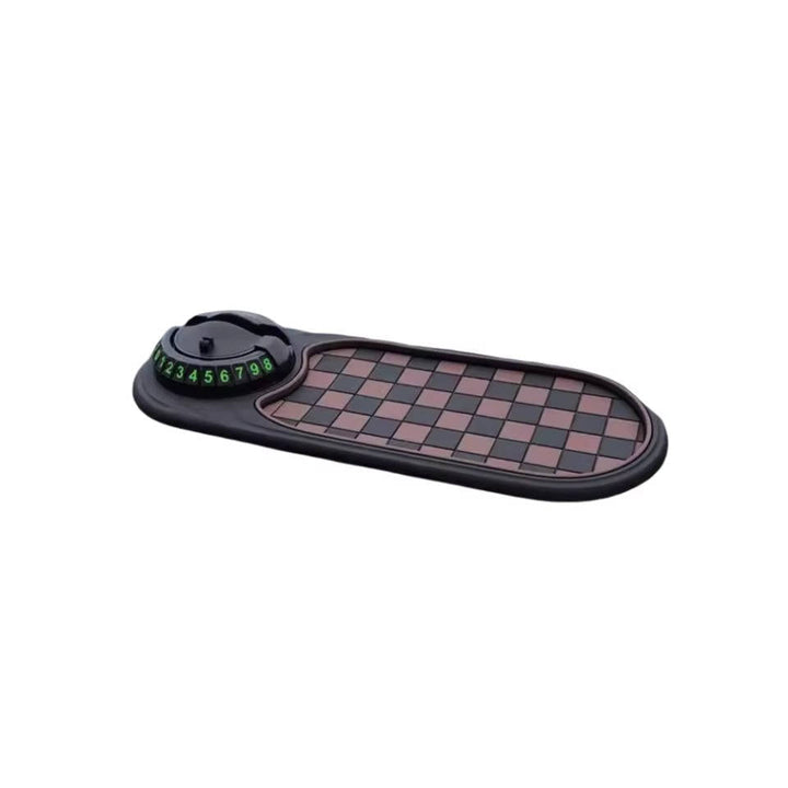 Universal car phone holder for dashboard, featuring anti-slip design, multi-storage, and parking display.