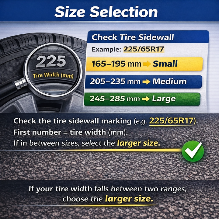 Winter safety gear: easy install traction set snow chains for cars