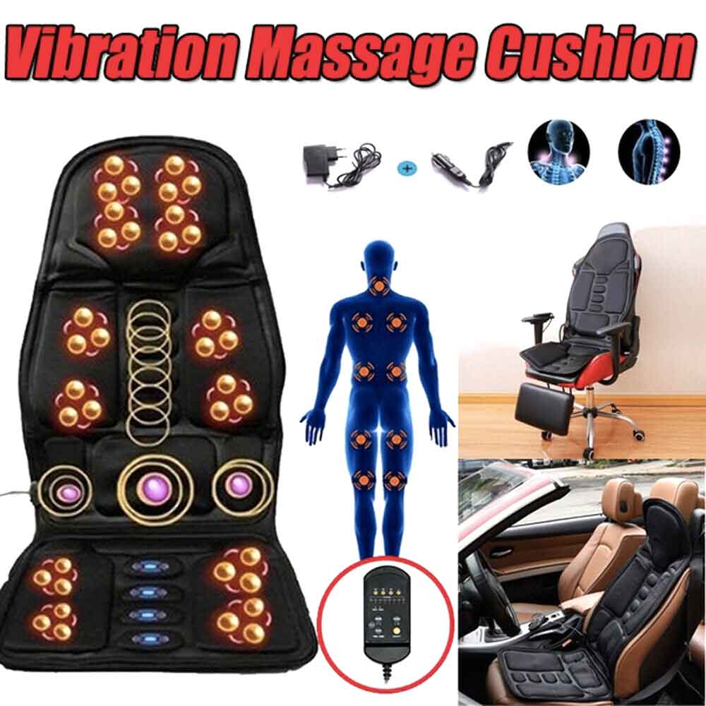 Premium electric massage pad with heating function for home and car, offering deep shiatsu for tired muscles.