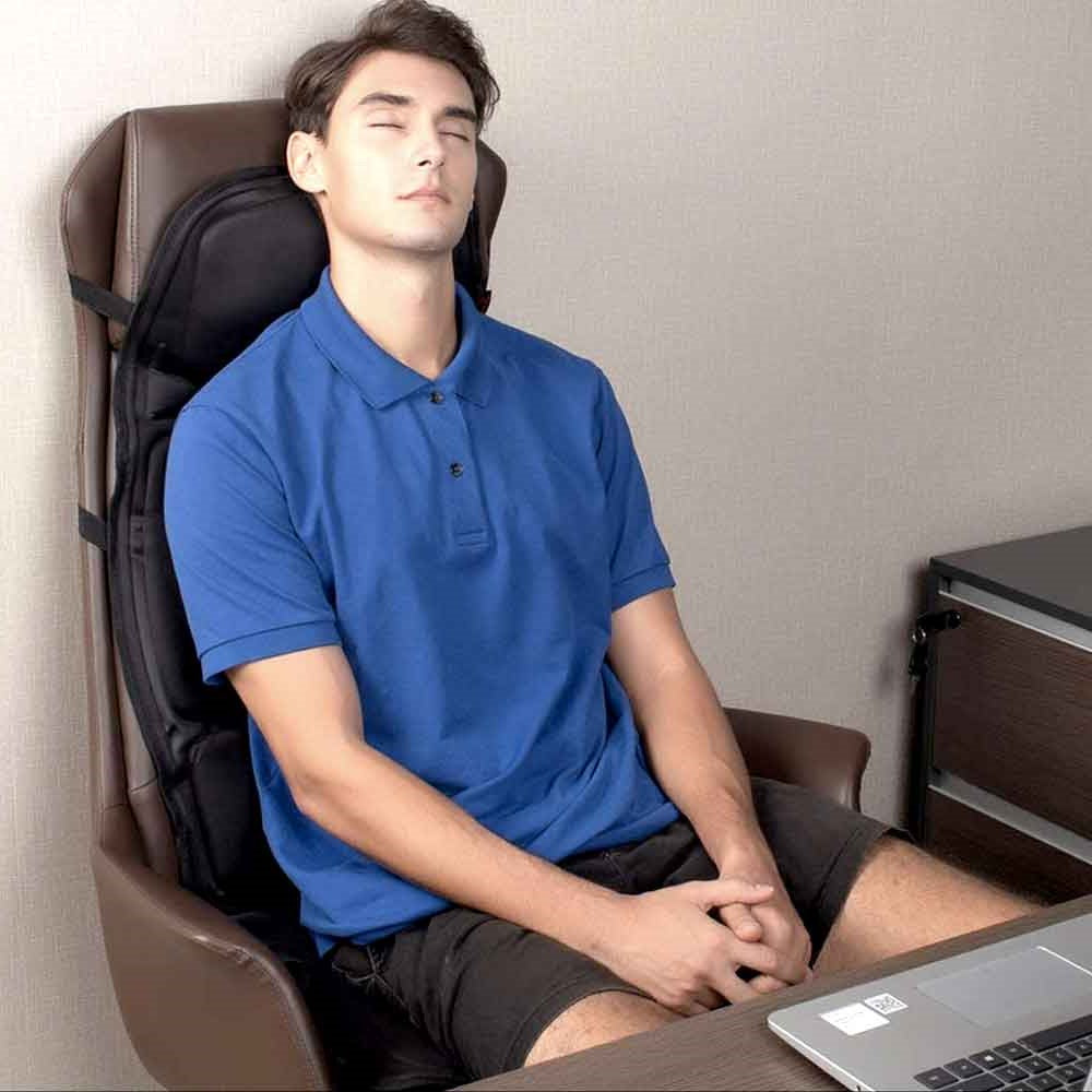 Full body electric massager pad with heat, designed for ultimate comfort and stress relief in your office chair.
