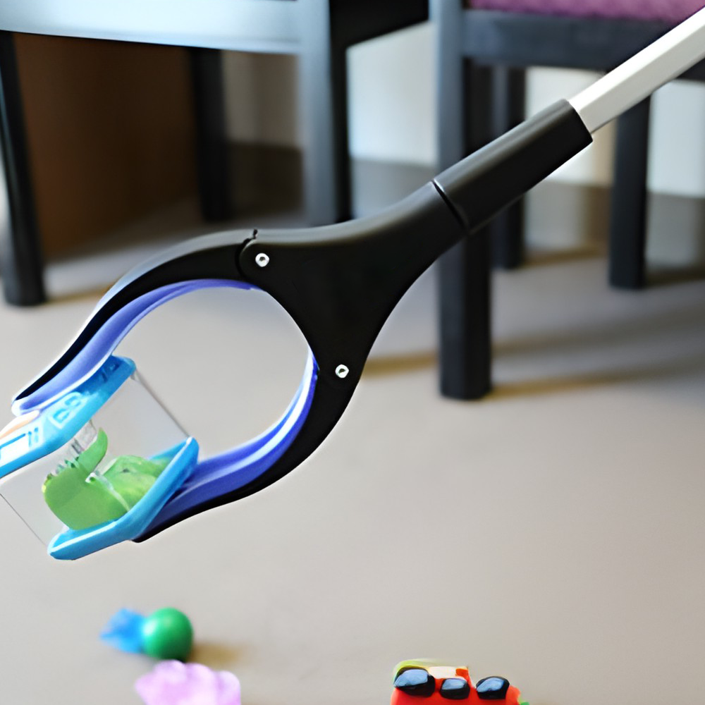 Heavy-duty grabber tool, foldable design for easy storage, rotatable head. Excellent disability aid.